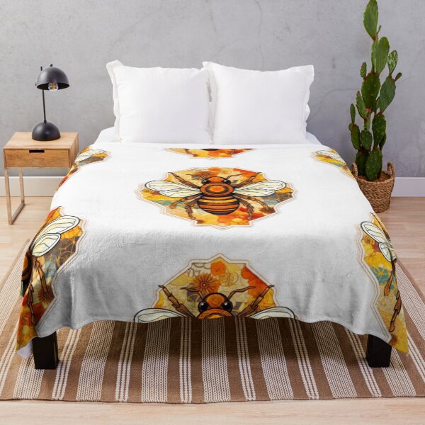 Item preview, Floral patchwork honeybee designed and sold by Christiana Nicole.