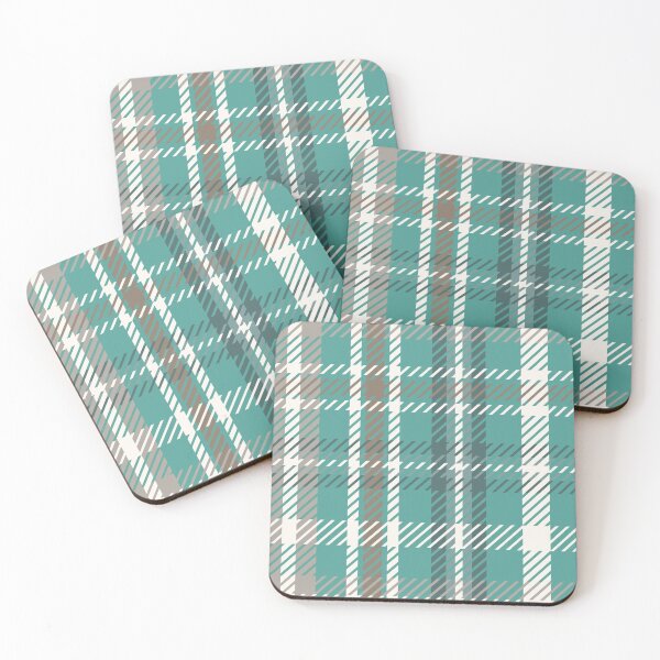 Item preview, Rustic Cabin Christmas plaid in teal and taupe  designed and sold by FrancesPoff.