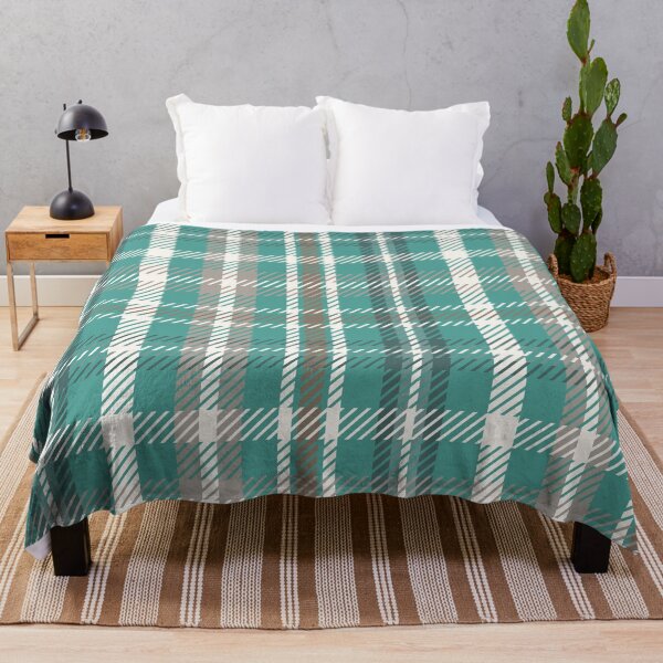 Item preview, Rustic Cabin Christmas plaid in teal and taupe  designed and sold by FrancesPoff.
