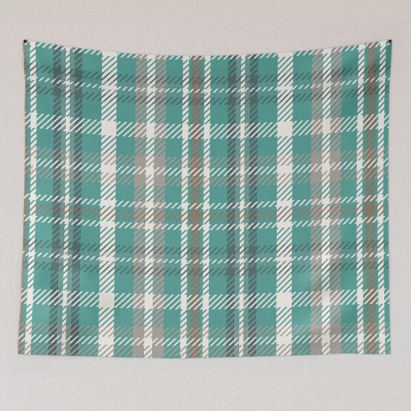 Item preview, Rustic Cabin Christmas plaid in teal and taupe  designed and sold by FrancesPoff.