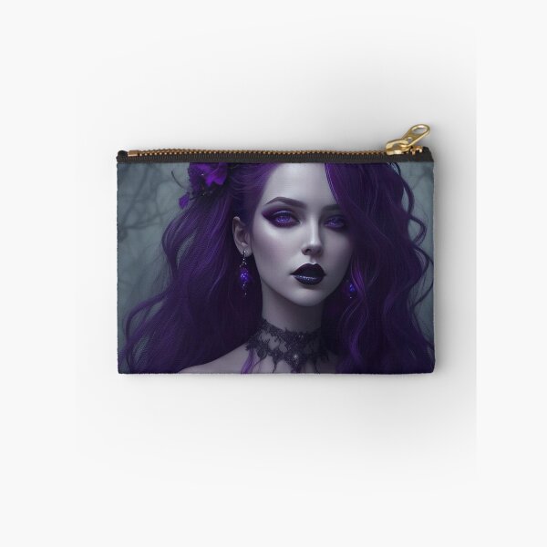 Item preview, A sultry purple haired gothic seductress surrounded by roses in a dark scene designed and sold by Good Candy.