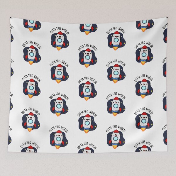 Item preview, Outta This World Funny Rocket Puns  designed and sold by punnybone.