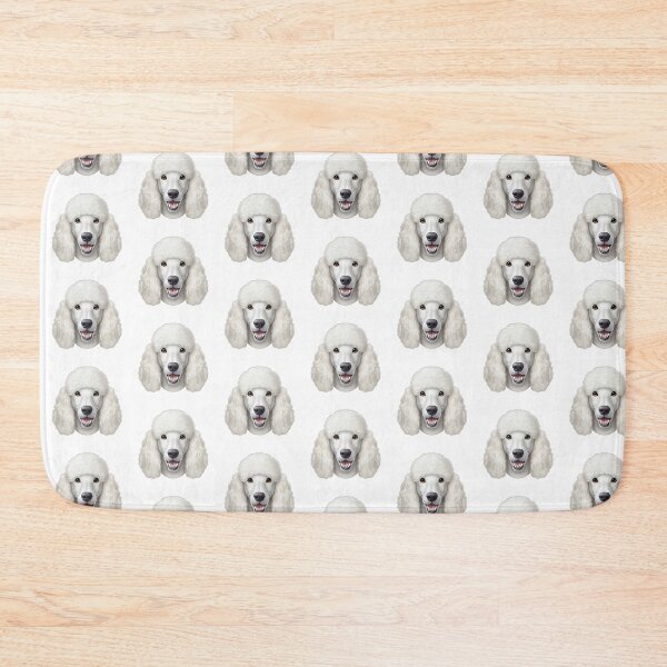Item preview, White standard poodle emoji cute cartoon designed and sold by DrFaust-Designs.