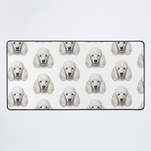 Item preview, White standard poodle emoji cute cartoon designed and sold by DrFaust-Designs.