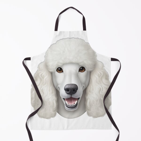 Item preview, White standard poodle emoji cute cartoon designed and sold by DrFaust-Designs.