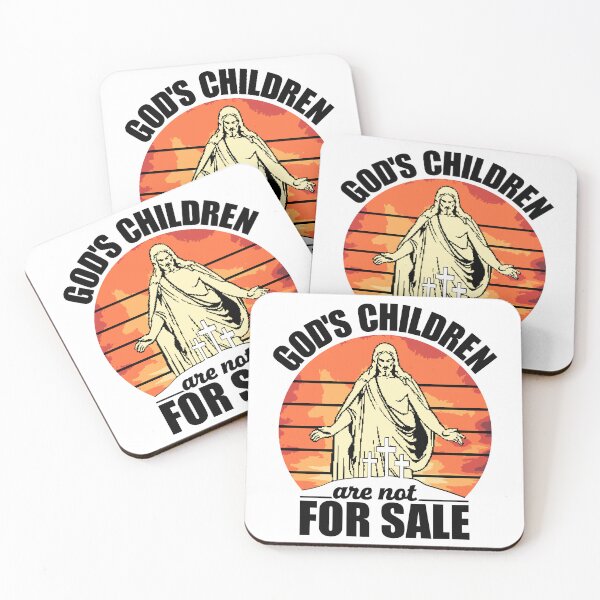 Item preview, God's Children Are Not For Sale Christian Cross Sunset Child Trafficking Funny quote designed and sold by Dolphin Graphic.