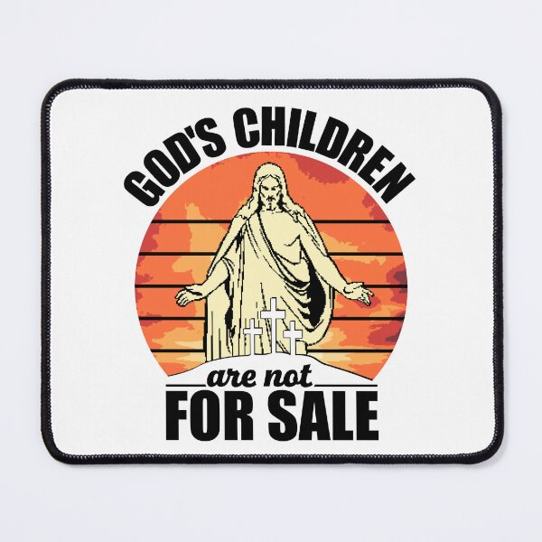 Item preview, God's Children Are Not For Sale Christian Cross Sunset Child Trafficking Funny quote designed and sold by Dolphin Graphic.