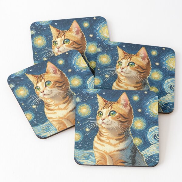 Artikelvorschau, Van-Gogh-Stil-Katze entworfen und verkauft von Vangoholic.