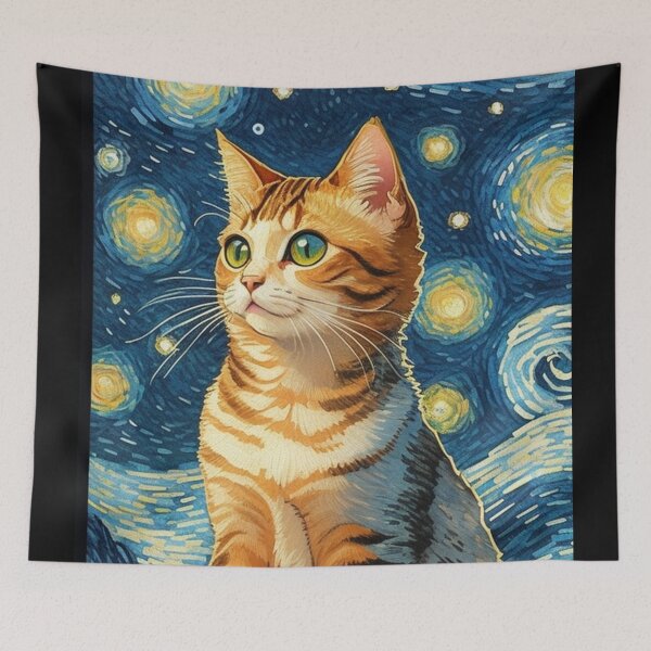 Item preview, Van gogh Style Cat  designed and sold by Vangoholic.