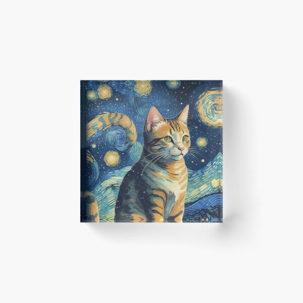 Artikelvorschau, Van-Gogh-Stil-Katze entworfen und verkauft von Vangoholic.