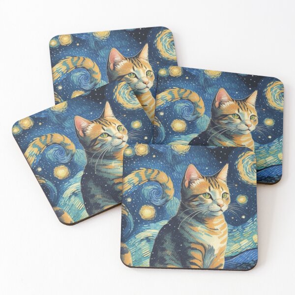 Artikelvorschau, Van-Gogh-Stil-Katze entworfen und verkauft von Vangoholic.