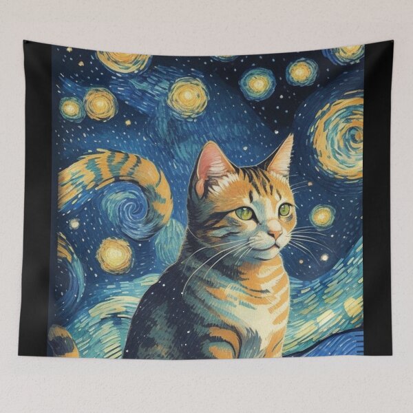 Item preview, Van gogh Style Cat  designed and sold by Vangoholic.