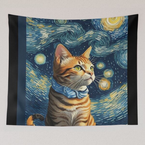 Item preview, Van gogh Style Cat  designed and sold by Vangoholic.