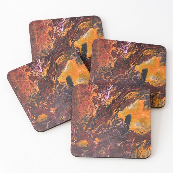 Item preview, Dripping Fire paint pouring designed and sold by SavannaHandmade.