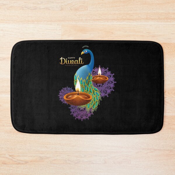 Item preview, Diwali peacock and candles, peacock designed and sold by TirrellColister.