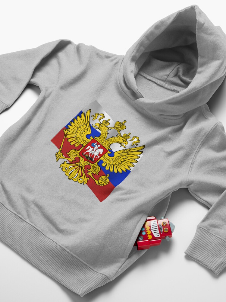 Alternate view of Российский флаг, Флаг российской федерации, Russian flag, Flag of the Russian Federation, Russia, Russian, flag, Russian Federation Toddler Pullover Hoodie