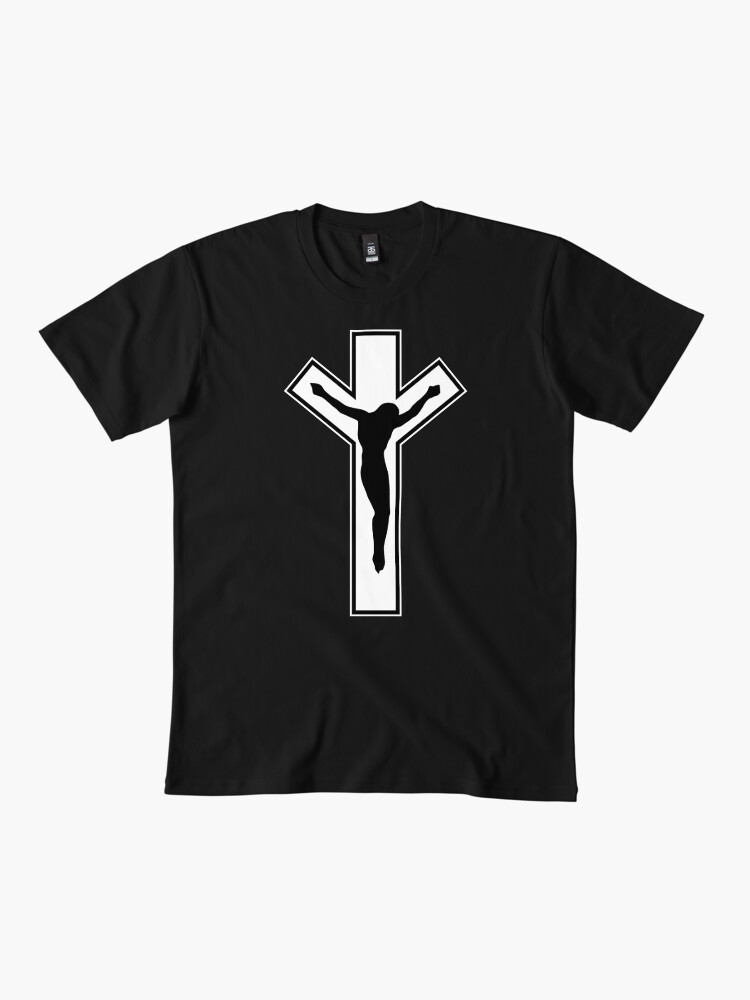 Thumbnail 2 of 4, Premium T-Shirt, Cross (in white) designed and sold by ANGELSONLY.