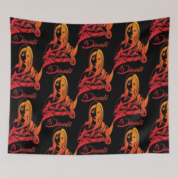 Item preview, Indian girl, happy Diwali  designed and sold by TirrellColister.