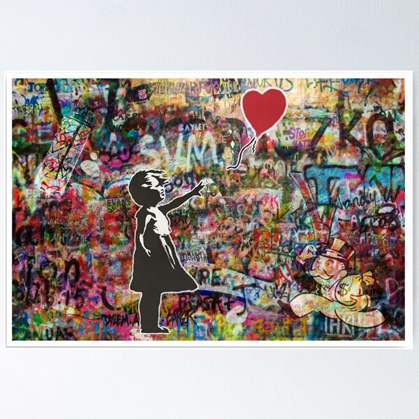 Item preview, Chica con Globo Graffiti designed and sold by ramseydelia.