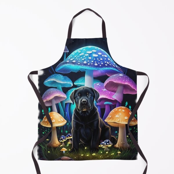 Item preview, Labrador & Glowing Mushrooms designed and sold by rivelino3.