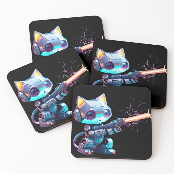 Item preview, Colorful Neon cute Robot Kitty 06 designed and sold by Coverex.