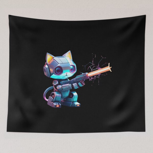 Item preview, Colorful Neon cute Robot Kitty 06 designed and sold by Coverex.