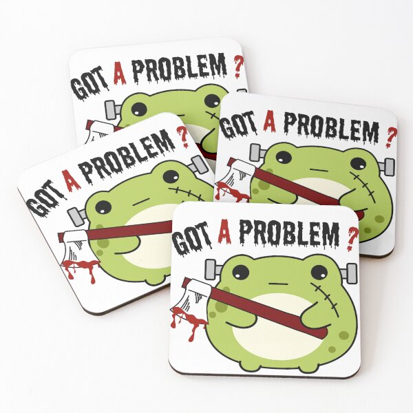 Item preview, Got a problem Zombie frog holding Axe blood designed and sold by GaemGlomDesign.