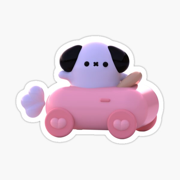 Item preview, cute 3d duggy in a car! designed and sold by derpycuteclub.