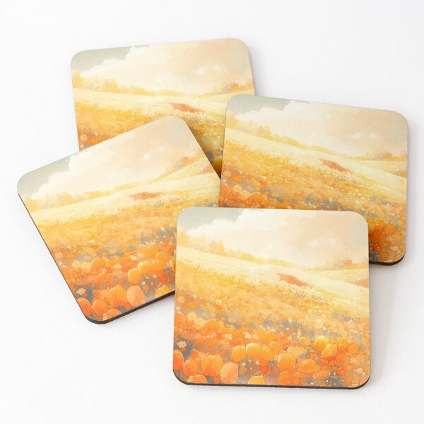 Item preview, Orange Flower Field designed and sold by TheThreePixels.