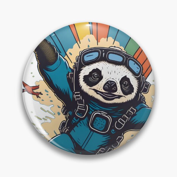 Item preview, Funny skydiver - sloth designed and sold by BearsAndSkulls.