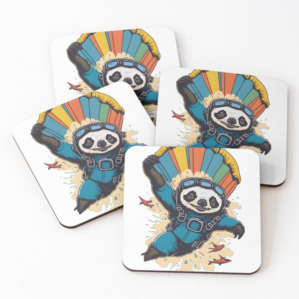 Item preview, Funny skydiver - sloth designed and sold by BearsAndSkulls.