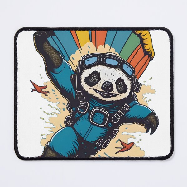 Item preview, Funny skydiver - sloth designed and sold by BearsAndSkulls.