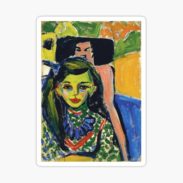Artikel-Vorschau von Franzi vor Carved Chair von Ernst Ludwig Kirchner, 1910, designt und verkauft von Vintage Wall Art.