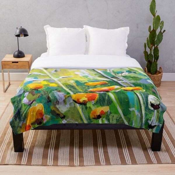 Item preview, Yellow flowers in a wild meadow designed and sold by AitmaneART.