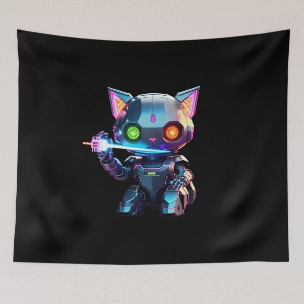 Item preview, Colorful Neon cute Robot Kitty 07 designed and sold by Coverex.