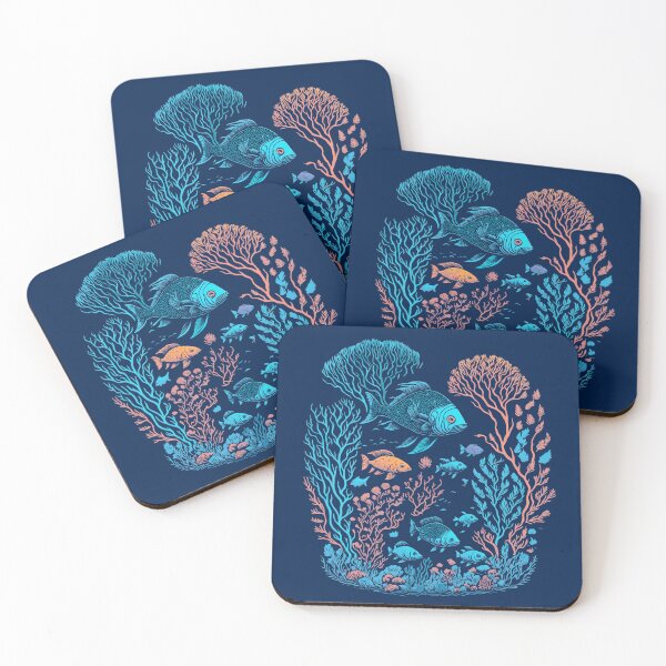 Item preview, Underwater scene - Tropical Fish And Coral Reef Graphic Design designed and sold by TMBTM.