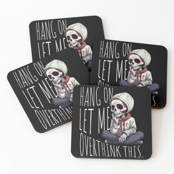 Item preview, Overthinker's Plight - Funny Pensive Skeleton Design designed and sold by Zandalus.