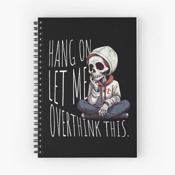 Item preview, Overthinker's Plight - Funny Pensive Skeleton Design designed and sold by Zandalus.