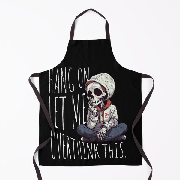 Item preview, Overthinker's Plight - Funny Pensive Skeleton Design designed and sold by Zandalus.