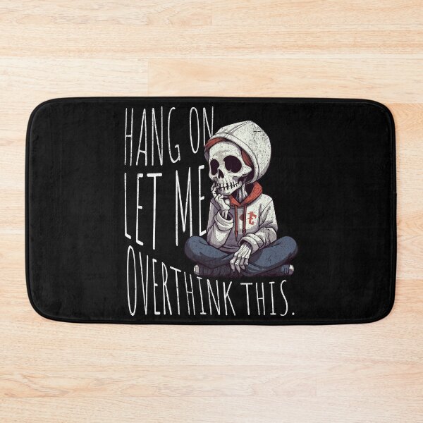 Item preview, Overthinker's Plight - Funny Pensive Skeleton Design designed and sold by Zandalus.