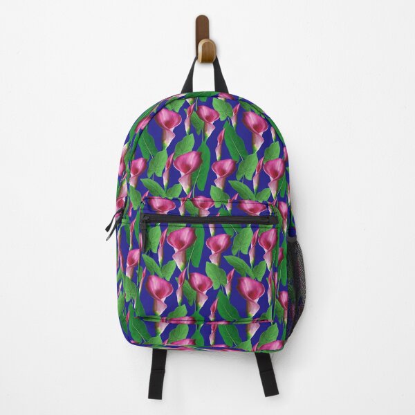 Item preview, Watercolor Calla Lily Pattern On Blue Background designed and sold by Ayesha Saleem.
