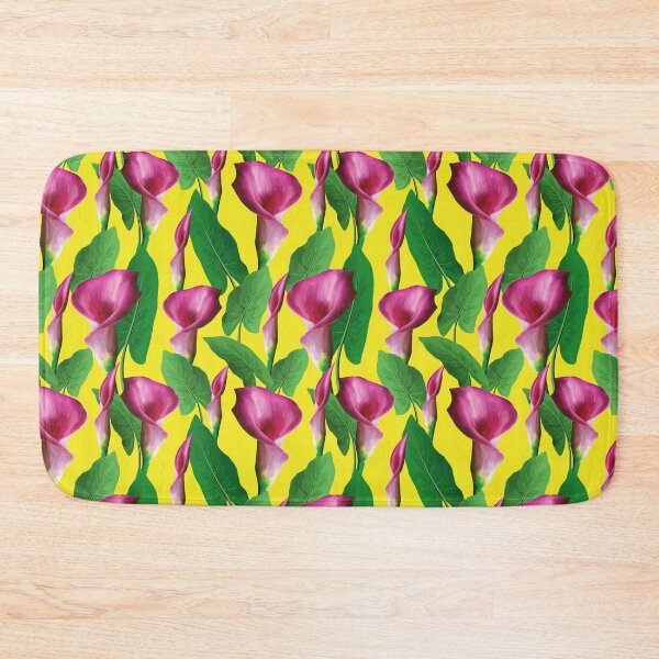 Item preview, Watercolor Calla Lily Pattern On Yellow Background designed and sold by Ayesha Saleem.
