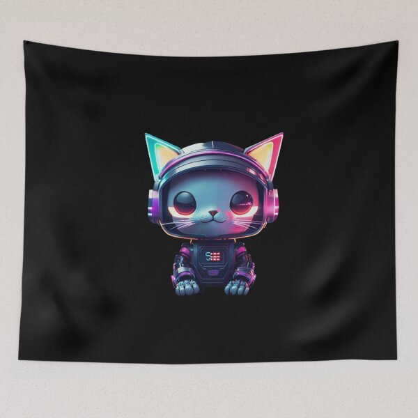 Item preview, Colorful Neon cute Robot Kitty 03 designed and sold by Coverex.