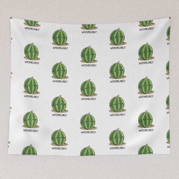 Item preview, Waterme-lonely Watermelon Funny Fruit Puns  designed and sold by punnybone.