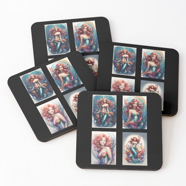 Item preview, Merfolk Litt Ondine Colored-in Mermaids of Sirenas  designed and sold by SirenasWorld.