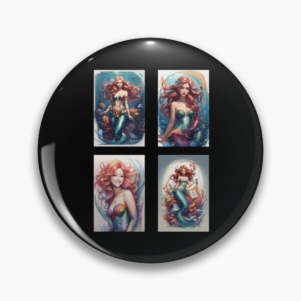Item preview, Merfolk Litt Ondine Colored-in Mermaids of Sirenas  designed and sold by SirenasWorld.