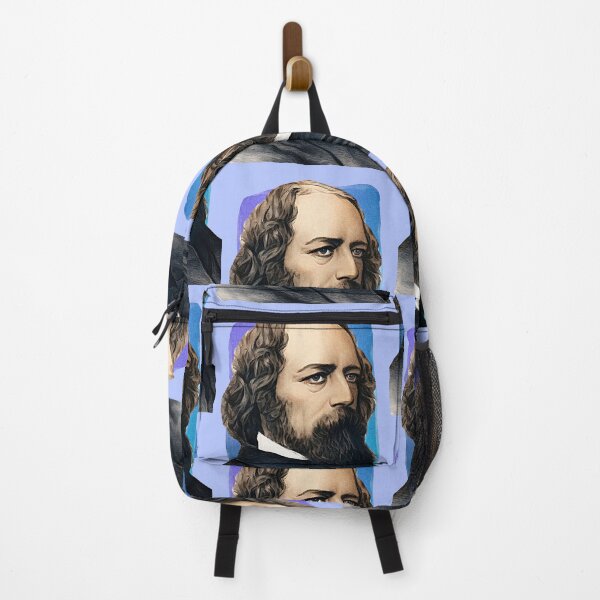 Item preview, English Poet Alfred Tennyson, 1st Baron Tennyson - blue - illustration designed and sold by Litstoy.