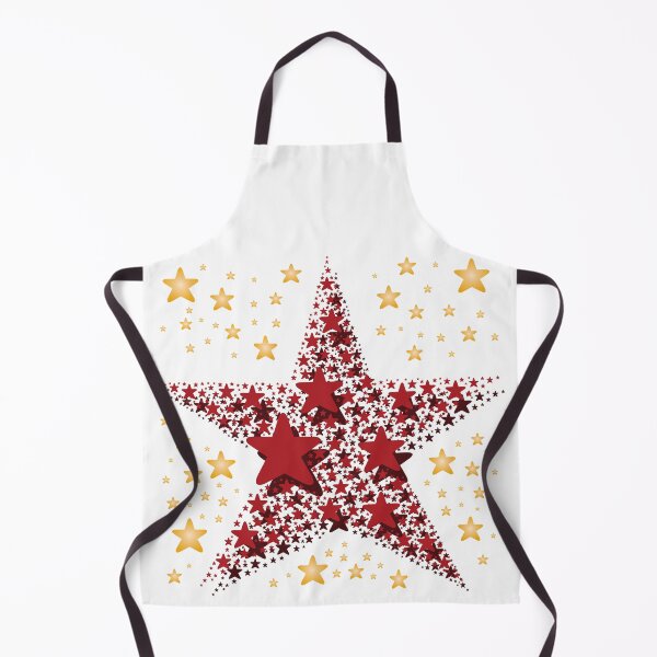 Item preview, Stars Red and Gold Golden Large and Small Pattern Christmas Accumulation designed and sold by InfinityDsigns.