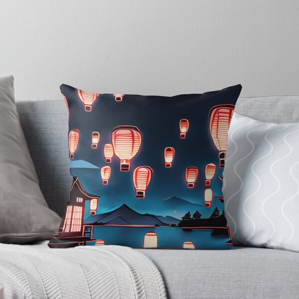 Item preview, Aesthetic Floating Lanterns Landscape designed and sold by shindeku.