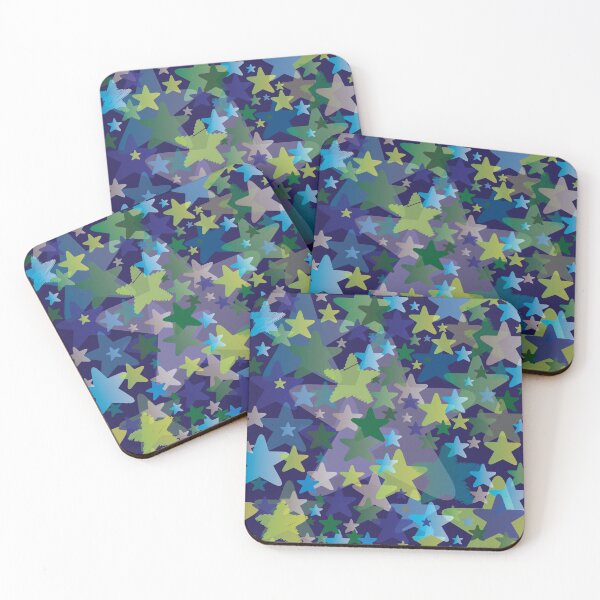 Item preview, Stars Pattern Accumulation Overlay Blue and Green Large and Small Night Background designed and sold by InfinityDsigns.
